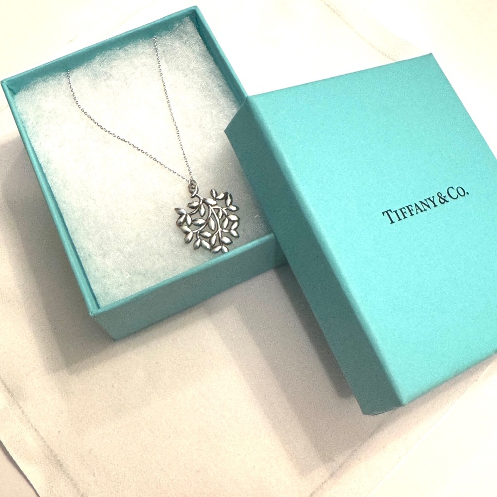 Tiffany & Co Olive Leaf Pendant. Sterling silver